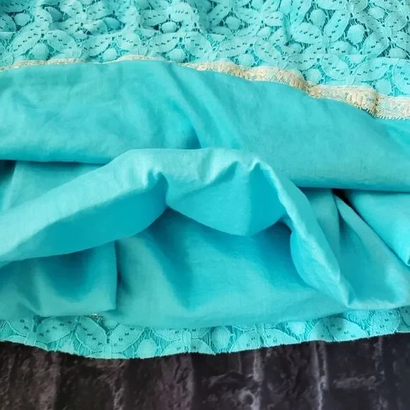 🔹Lilly Pulitzer Turquoise Caitlin Lace Strapless Dress Size 6 - Picture 6 of 11